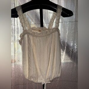 NWT Free People Lace Trimmed Women's Top Sz L🥀